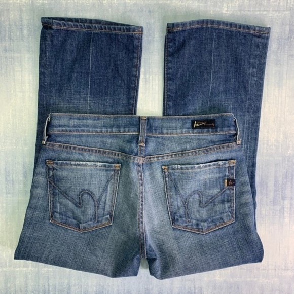 Citizens Of Humanity Crop Jeans 27 Low Waist Kelly Straight Leg Distressed - Picture 8 of 8